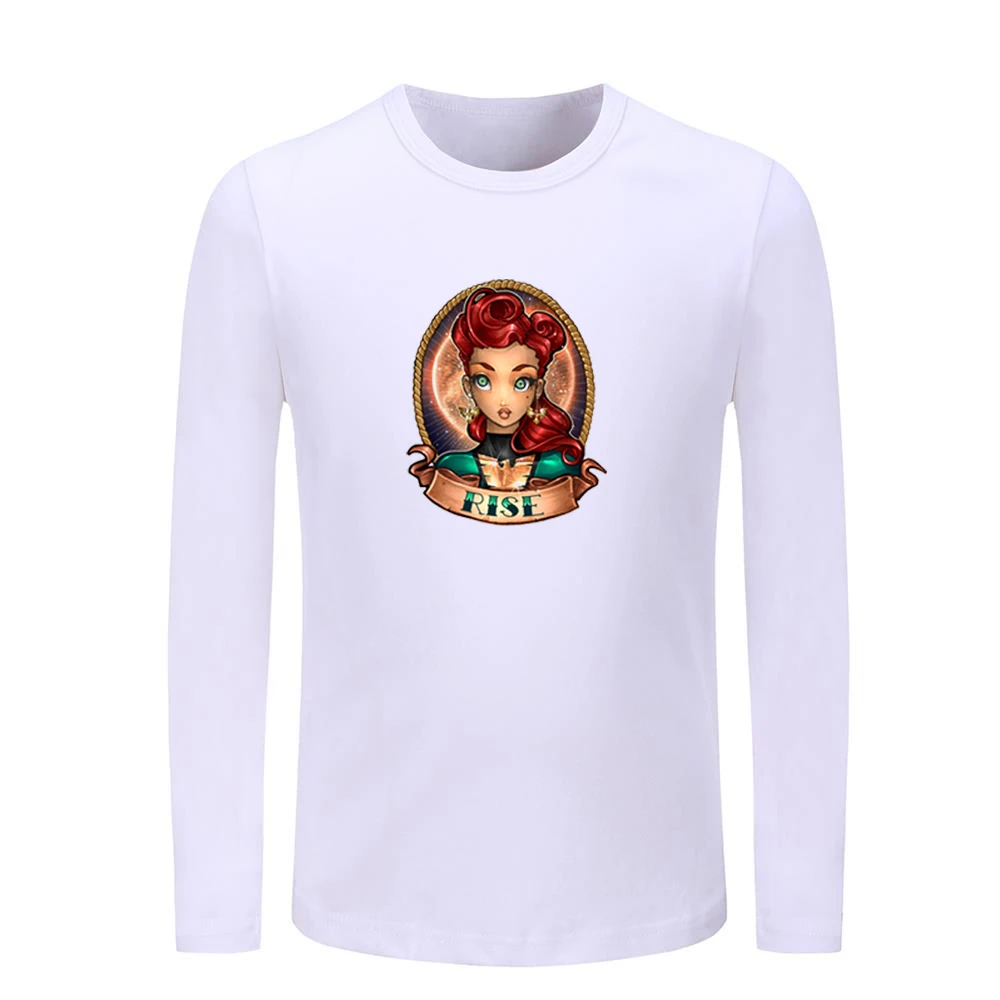 Детские футболки с рисунком бабочки Reborn Girl Art Girl Rise; Детские футболки с графическим принтом; топы для мальчиков и девочек; Рождественский подарок с длинными рукавами - Цвет: JeKW1297C