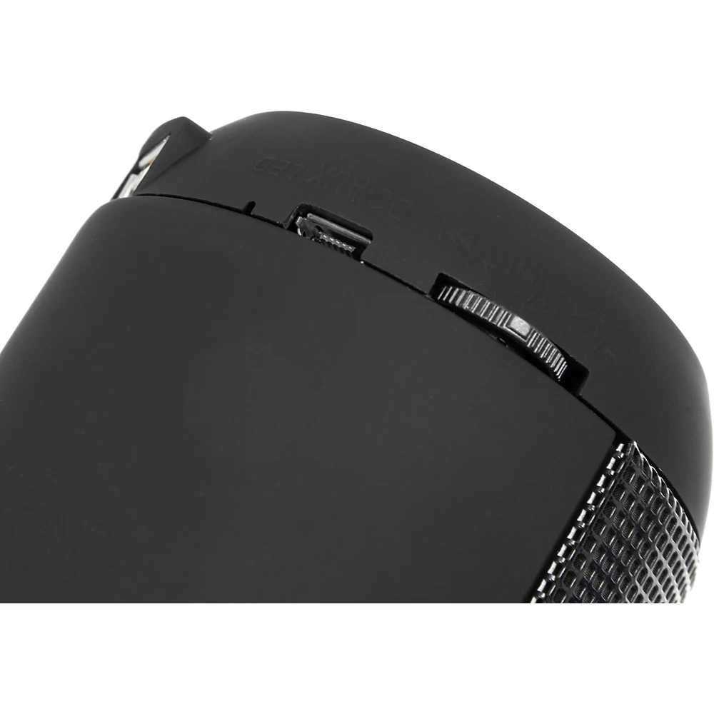 Колонка порт. Ginzzu GM-999C черный 3W 2.0 BT/3.5Jack/USB 2200mAh