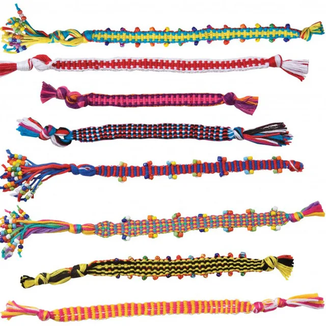 Color Stretch Braided Rope Braid Bracelet Suit Girl Handmade DIY Bracelet Hand-Woven Bracelet Necklace Toy Gifts For girls toy 4