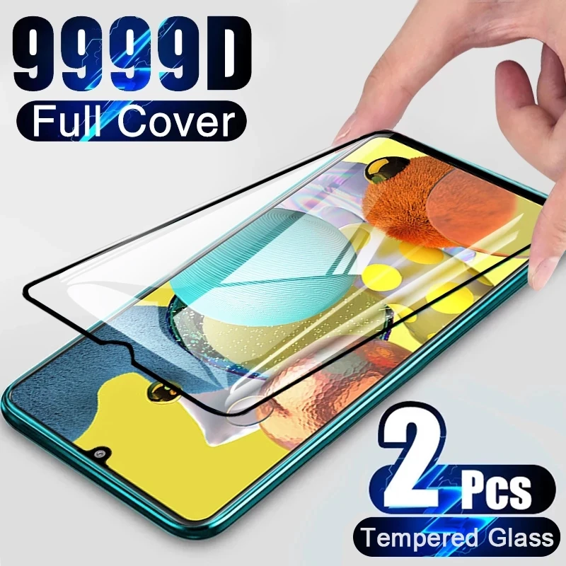 2Pcs Tempered Glass For Samsung Galaxy A51 A71 A50 Screen Protector A10 A20 A30 A40 A52 A72 Film | Мобильные телефоны и