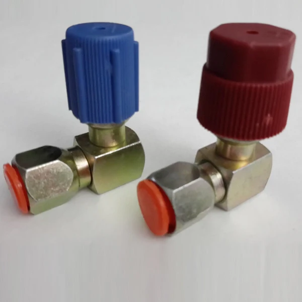2 Pcs R12 To R134a 7/16 Adapter A/C High & Low Side Coupler Quick Disconnect Connector 90 Degrees Adapter Fitting Dropshipping