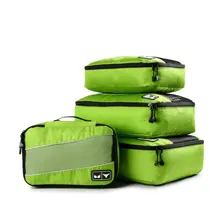 Qiyuer дорожные сумки Упаковка кубики для верхней одежды рубашки бюстгальтеры нейлон дышащий для мужчин и женщин путешествия чемодан Органайзер куб набор