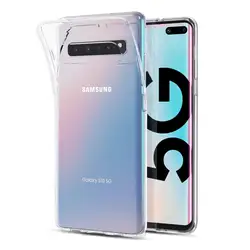 Silicone Crystal Clear Transparent Thin Phone Case - Soft TPU Back Cover - Samsung S10 5G (Clear)