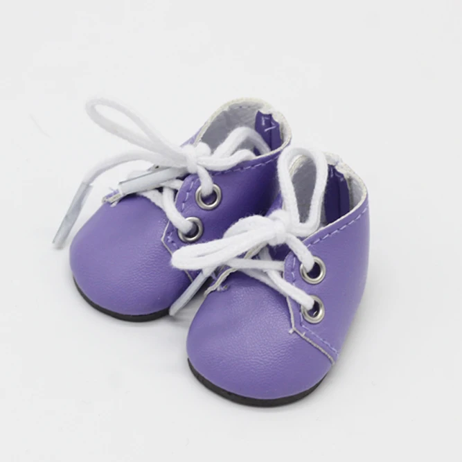 8 цветов 1 пара модная спортивная обувь для девочек 14 дюймов кукла мини обувь подходит EXO кукла платье аксессуары - Цвет: Фиолетовый