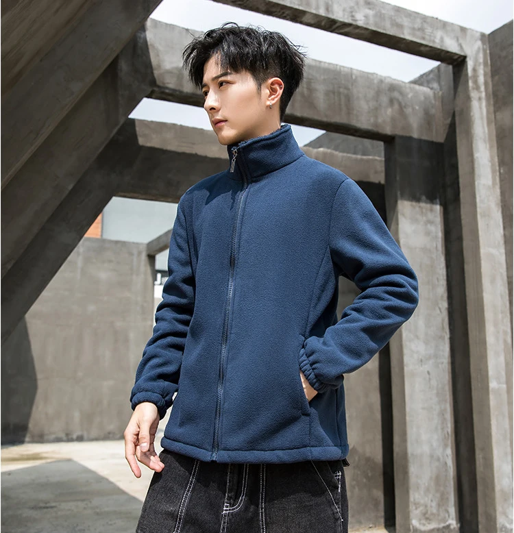 Fall Winter Military Training Fleece Jacket Men's Outdoor Assault Jacket Liner Stand Collar Warm Cardigan Jacket