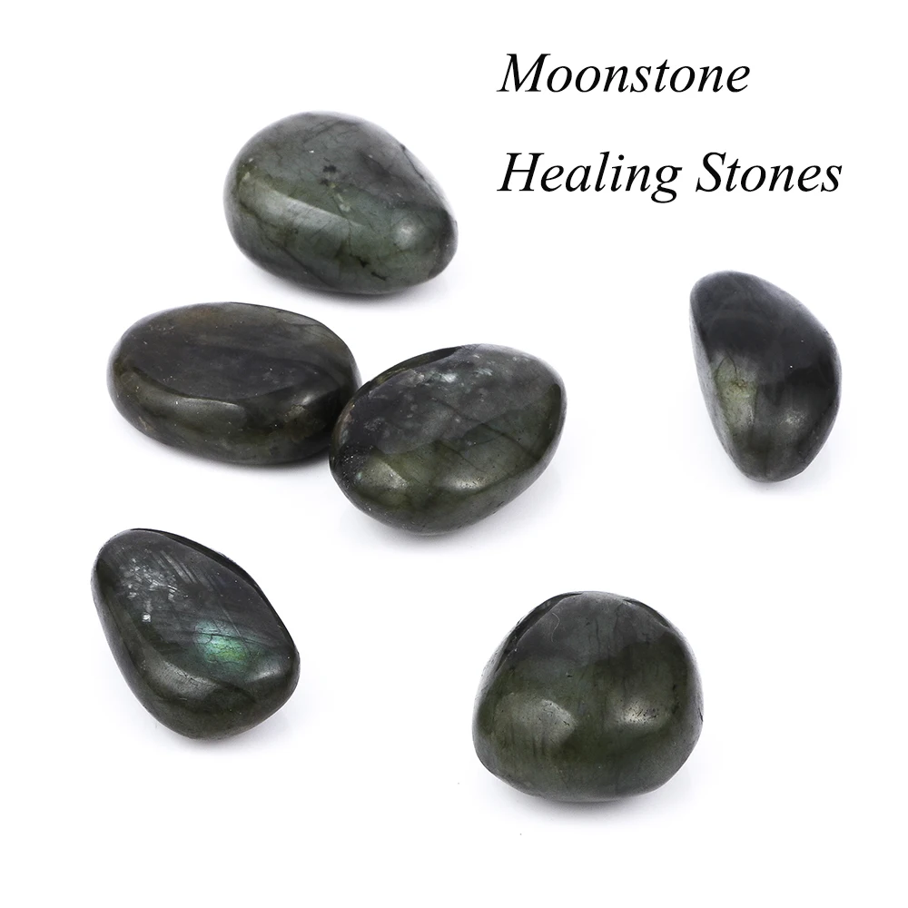 

1 Pcs Natural Crystal Raw Moonstone Home Ornament Crafts Polished Stoone Labradorite Fish Tank Decorating Stone