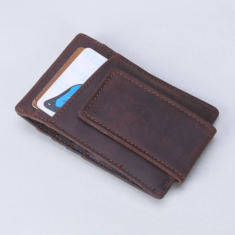 LJL-MISFITS Leather Bank Card Package 5 Card Position Ultra-Thin Multi-Card Protective Cover Traffic Card Holder