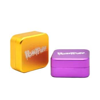 

Square Aircraft Smoke Grinder metal herbal grinder diameter 47mm frosted touch square two layers of spice tobacco grinder crushe