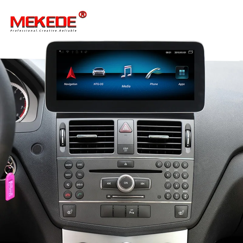 Автомобильный мультимедийный dvd-плеер Anroid 9,0 для Mercede Benz C class W204 2008-2010 NTG4.0 2011-2013 NTG4.5 ips Авторадио 4G+ 64G