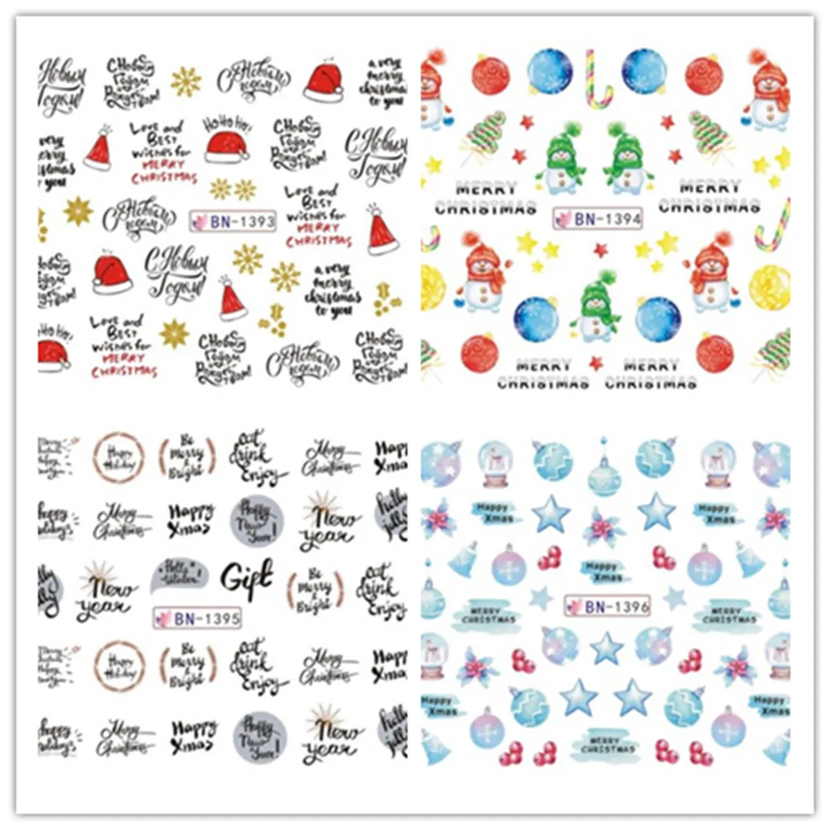 

Small watermark nail stickers Christmas exclusive nail stickers jewelry