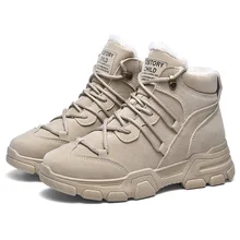 Новинка года; женская зимняя спортивная обувь; теплая меховая спортивная обувь Martin; Повседневная обувь из плюша; женские кроссовки на танкетке; Feamle