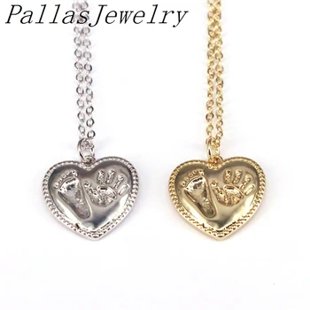 

8Pcs Fashion Gold Silver Color Palm /Feet Pendant Chain Link Necklace For Women Men Jewelry Gift