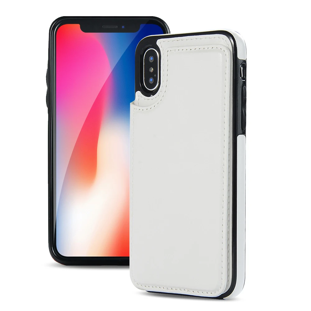 Двухкнопочный Флип-кошелек для iPhone XR XS MAX 8 Plus 7Plus 8 7 6Plus 6S 6 5s 5 Кронштейн чехол из ТПУ