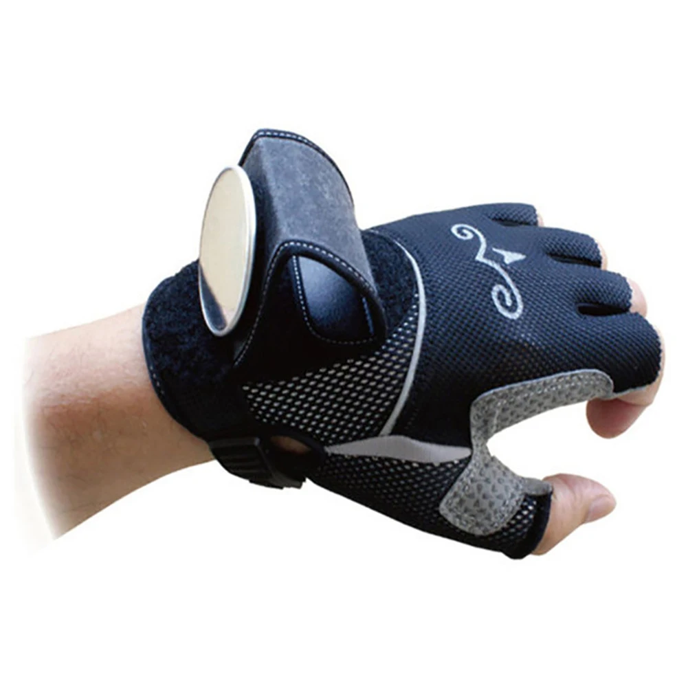 Нескользящие велосипедные зеркальце на запястье заднего вида компактные велосипедные перчатки без пальцев перчатки браслет с карманом Портативный нейлон Регулируемый