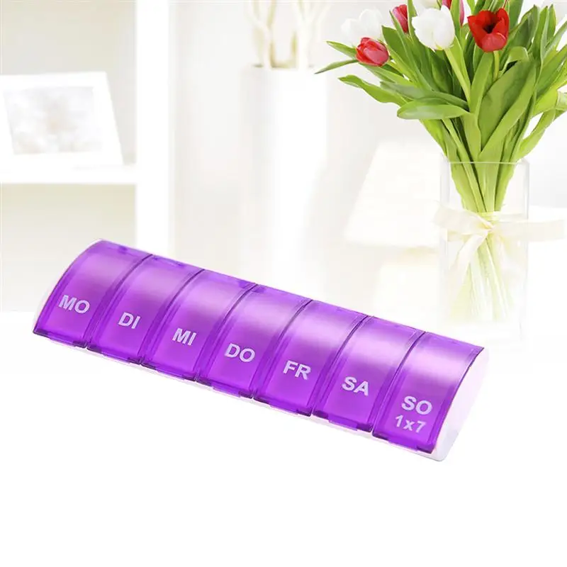 7 Day Pill Container Customized Well-organized Pill Case Pill Organizer for Senior Old