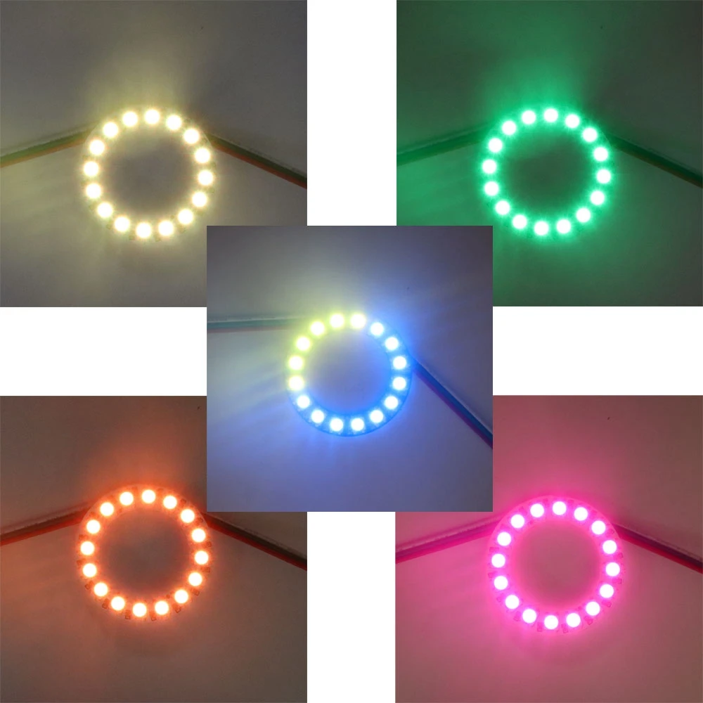 Vibrant LED Pixel Light Ring with Individually Addressable LEDs
