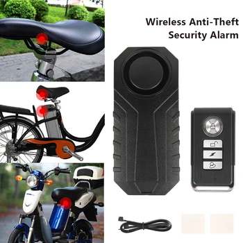 

Loud Waterproof Wireless Anti Theft Vibration Motorcycle Bicycle Security Alarm with Remote 113dB