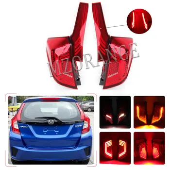 

MZORANGE Tail Light For Honda Fit 2014 2015 2016 2017 Red Rear Lamp DRL+Brake+Reversing Warning Turn Signal Tail Lamp