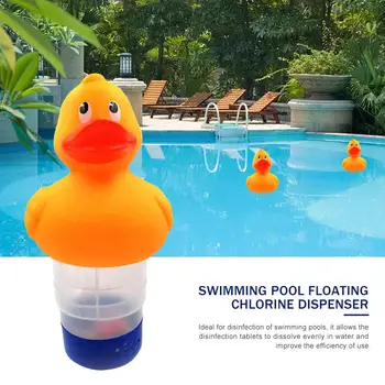 

3 Inch Chlorine Tablet Dispenser Cute Duck Tablet Dispenser Chlorine Bromine Disinfect Swimming Pool Chemical Floater