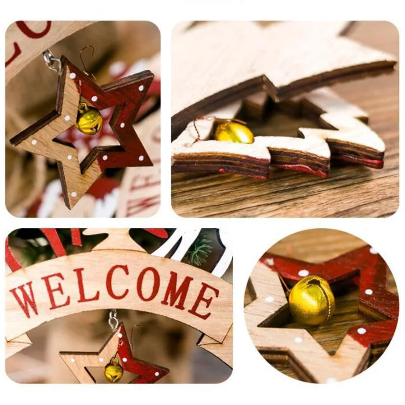 Рождественский деревянный знак, рождественские украшения для дома, Подвесные Украшения для рождественской елки, декоративные принадлежности, новогодние подарки