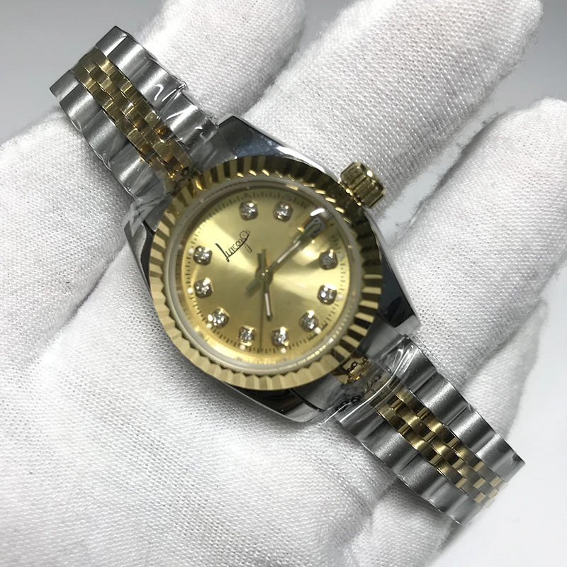 Горячая Распродажа, женские часы с золотым циферблатом и бриллиантами ...