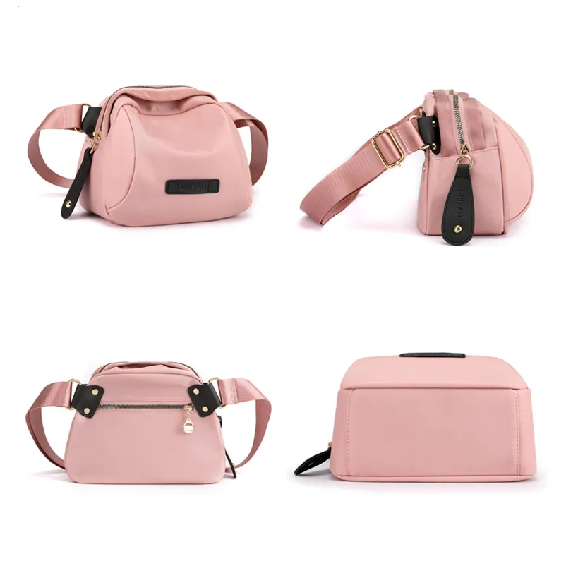 Shell Small Shoulder Bag for Women New Nylon Wide Strap Crossbody Bag Quality Soft Waterproof Cross Body Purses