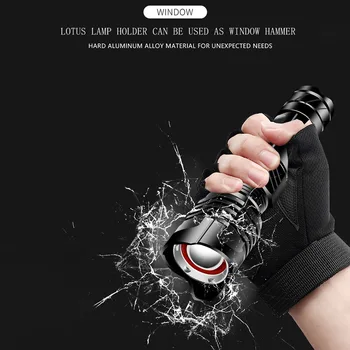 

1800LM Waterproof XHP99 LED Flashlights Practical Multi-functional Durable Outdoor Camping Hunting Zoom Torch Light