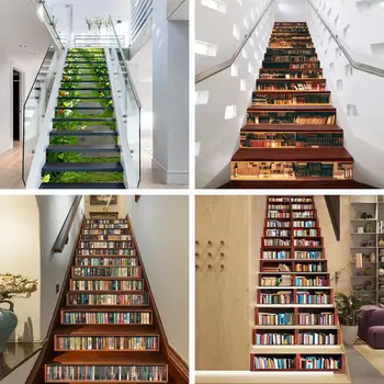

3D Stair Stickers Waterproof Removable Handicrafts DIY Stairway Decals Stairs Decoration