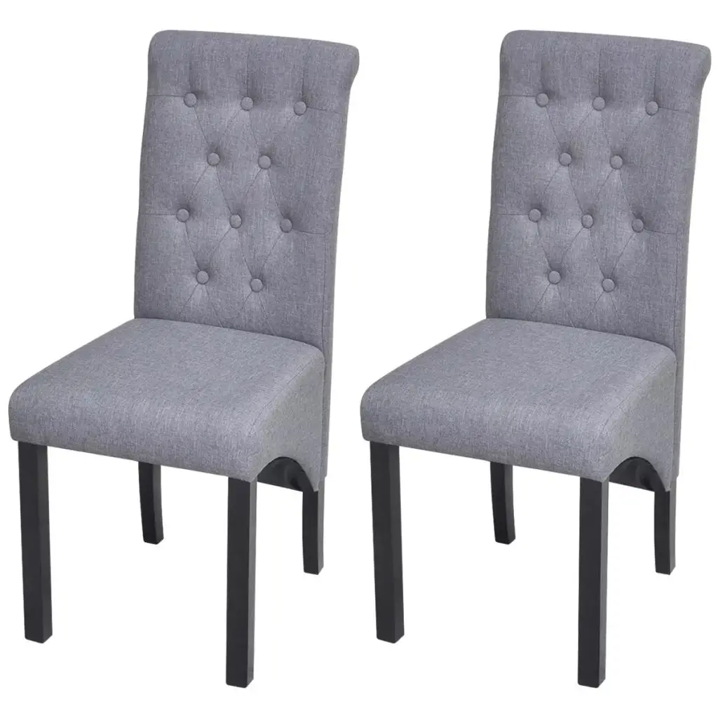 

Dining Chairs 2 pcs Fabric Upholstery Dark Gray Chair For Dining Room Kitchen Wedding Banquet Hotel
