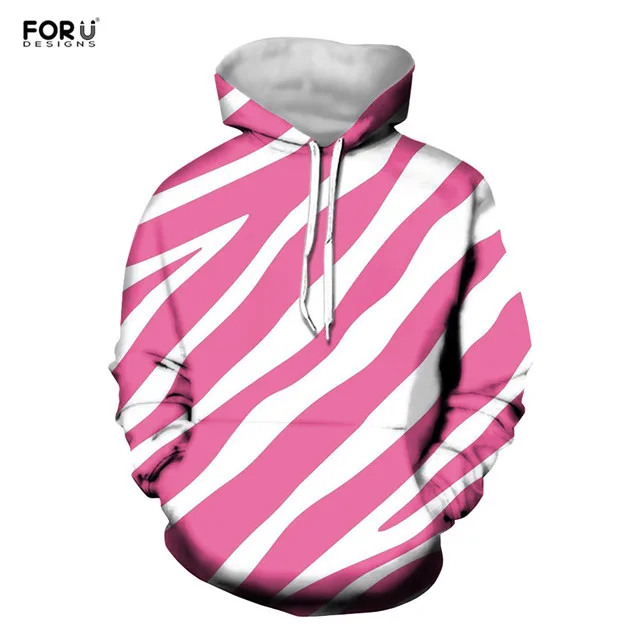 FORUDESIGNS,, женские толстовки с принтом зебры, зимняя уличная одежда, модная женская одежда, топы с капюшоном, большие размеры, мужские пуловеры, куртка - Цвет: HN1255Z72W
