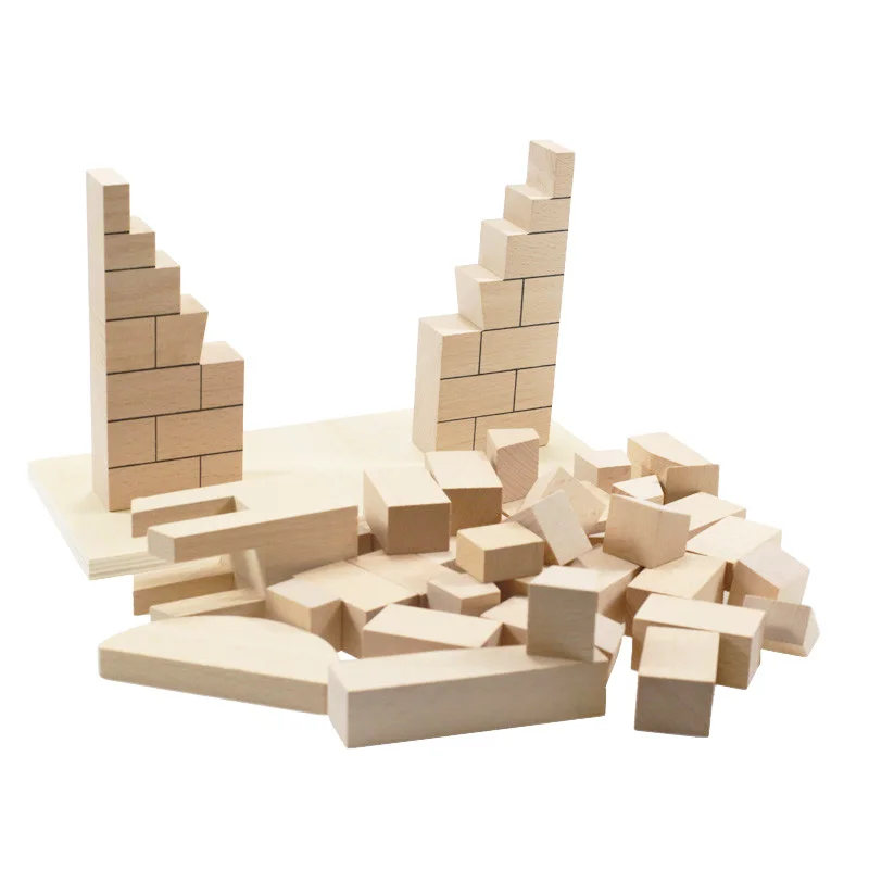  Montessori Baby Toy Roman Bridge Simple Version Beech Wood Blocks Toys for Early Preschool Educatio