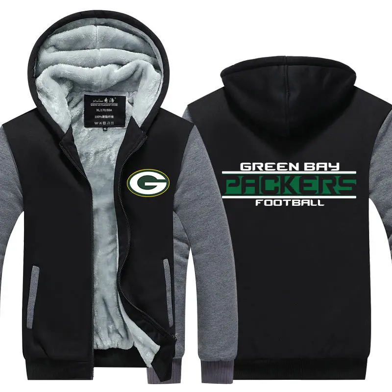 Мужские зимние Утепленные толстовки с капюшоном, мужские толстовки Green Bay Packers, рок-группа, музыка, повседневные спортивные костюмы с шерстяной подкладкой, модные куртки с капюшоном