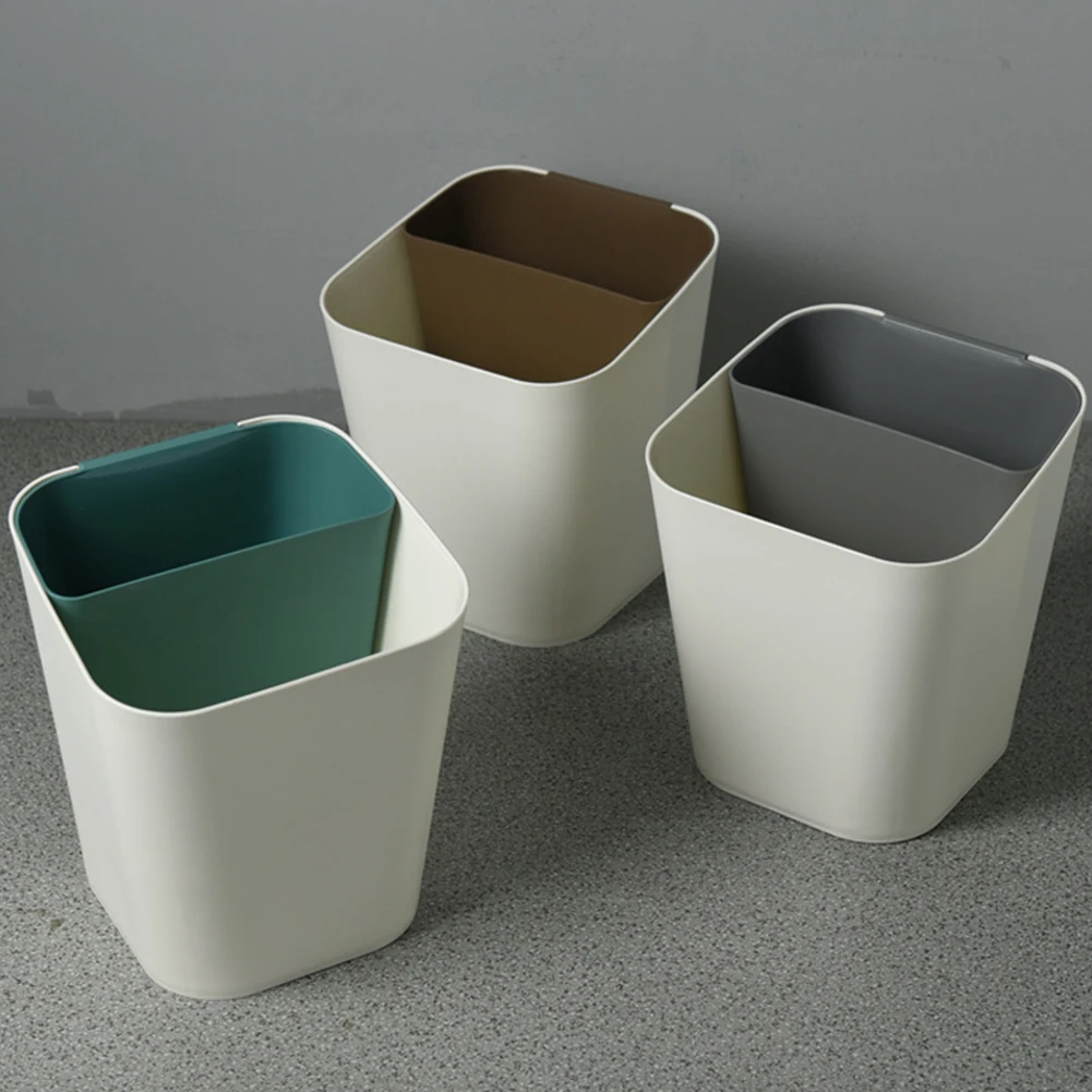 Nordic Dry Wet Plastic Trash Can Dual Use Classification Creative Household Living Room Paper Trash Can Thickened Plastic Bucket