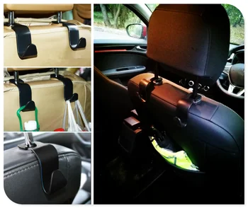 

2PCS Universal Car Accessories Seat Back Bag Hook Headrest for Porsche Panamera Mission Macan Cayenne 911