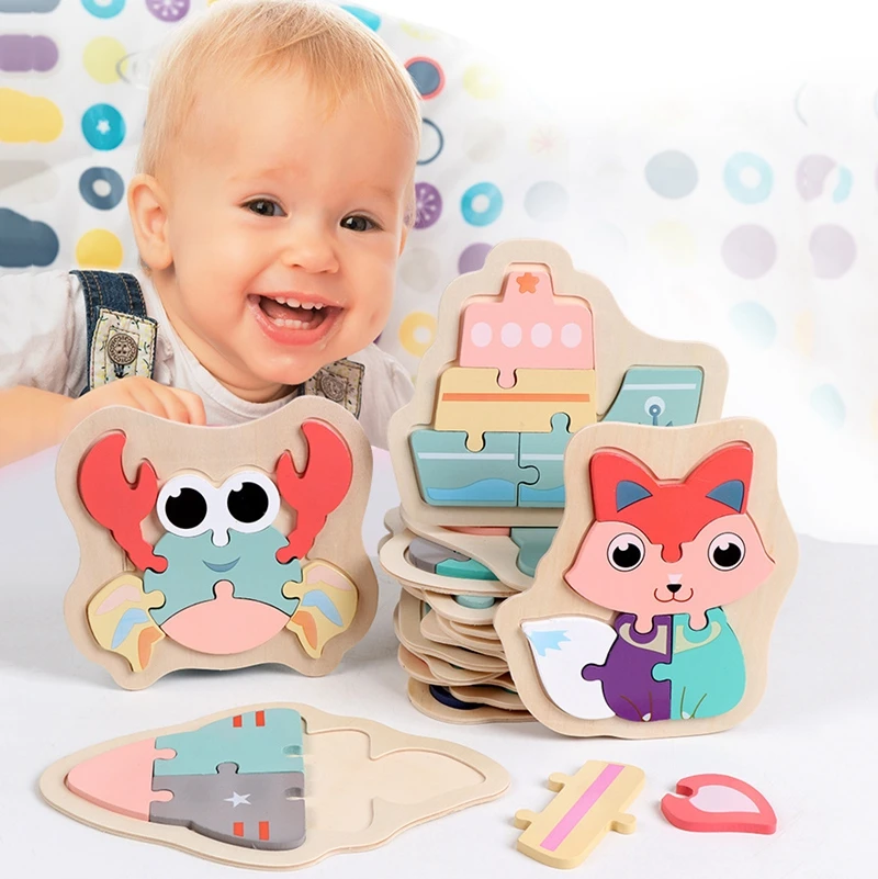 

Early Educational Baby Montessori Toys Magnetic Wooden Puzzle Cognition Learning Kids Waldorf Toys Hobbies For Children Ss505