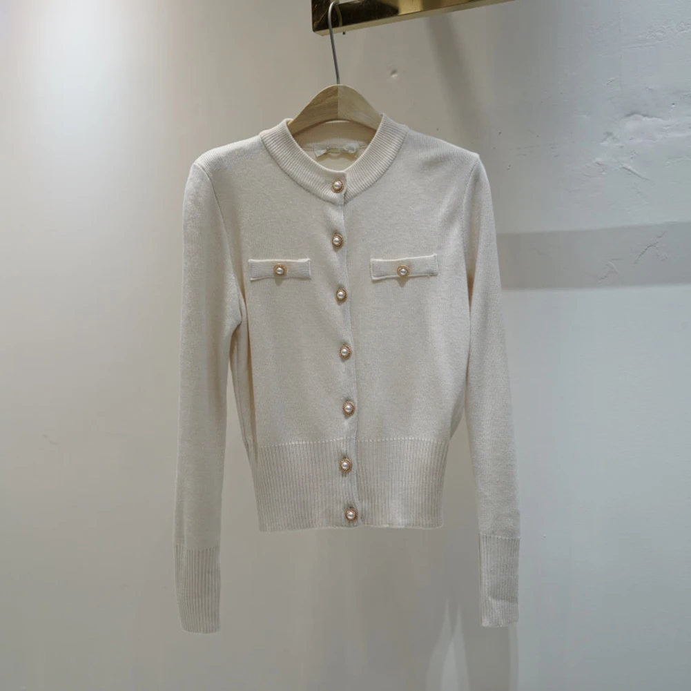 White Новинка, Женский вязаный кардиган, свитер, модное женское пальто, короткое, однобортное, Маленькая шаль, вязаная куртка, женская, на осень и зиму - Цвет: White