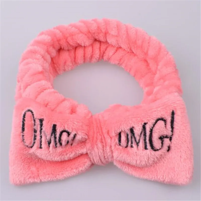 Новинка omg коралловый флисовый ободок с бантиком для лица для женщин и девушек держатели головных уборов тюрбан резинки для волос аксессуары для волос - Цвет: Серый