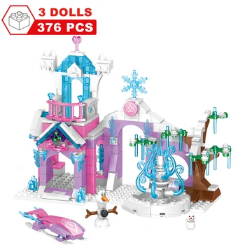 

376PCS Princess Ice and Snow Icethorn Thorns Bricks Girls Friends Stacking Building Blocks Gift Toys
