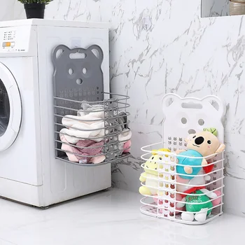 

Household New Cute Panda Shape Laundry Basket Foldable Dirty Laundry Basket Organizer Bathroom Storage Basket Portable
