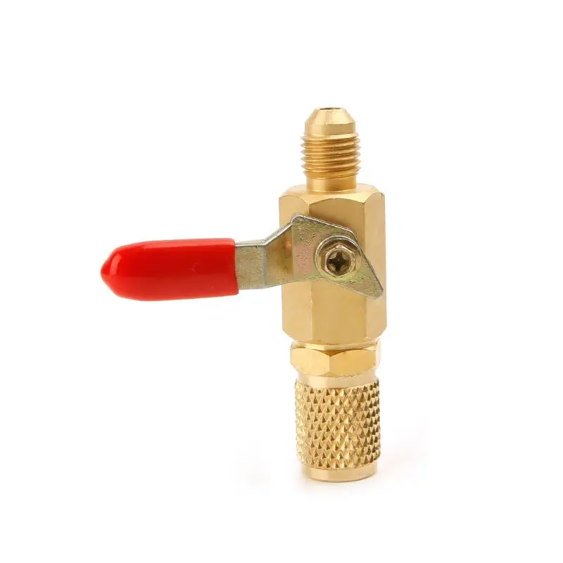 

R134A Shut Ball Valve Air Condition Refrigeration Tools 1/4" For A/C HVAC Charging Hoses 50PB