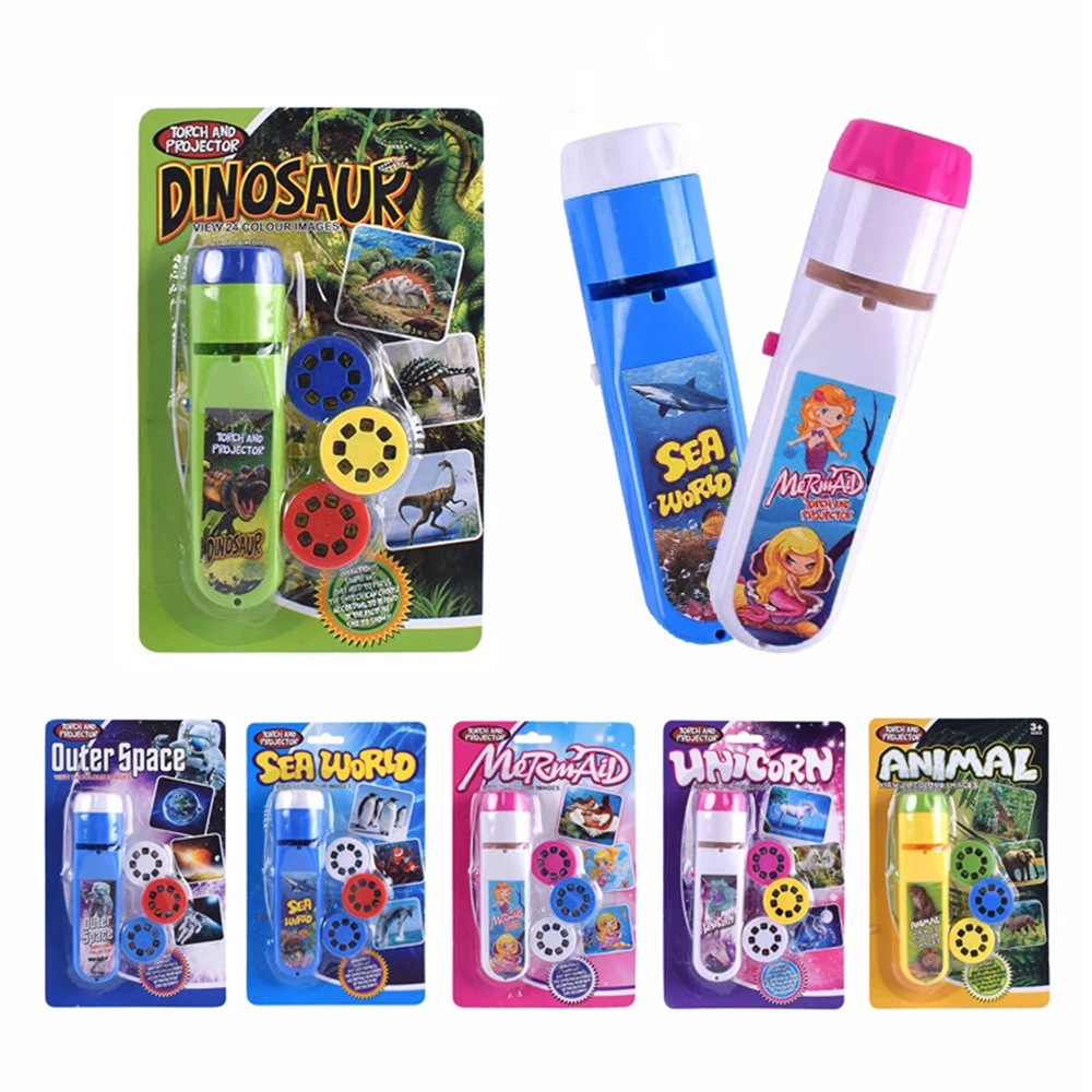 

Projection Flashlight Mini Multi Luminous Projection Lamp Early Educational Toys for Children Sleep Stories Toys Birthday Gift