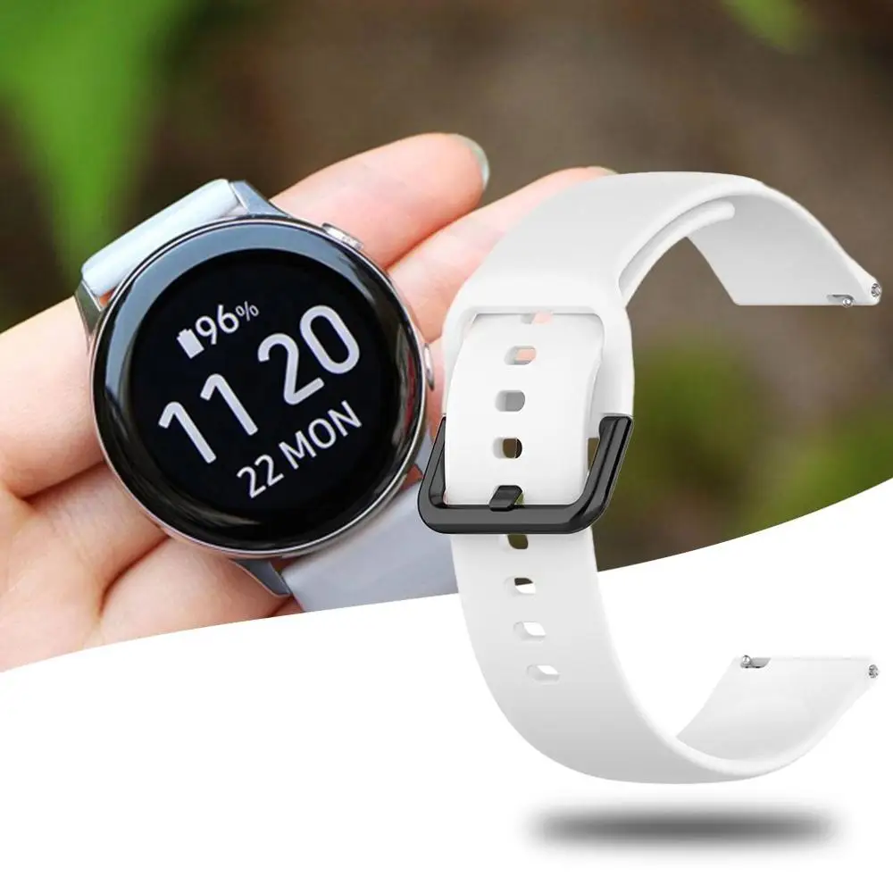 Для samsung Galaxy Watch Active(40 мм) Двухцветный силиконовый ремешок R500 прямая полоса браслет(обычный