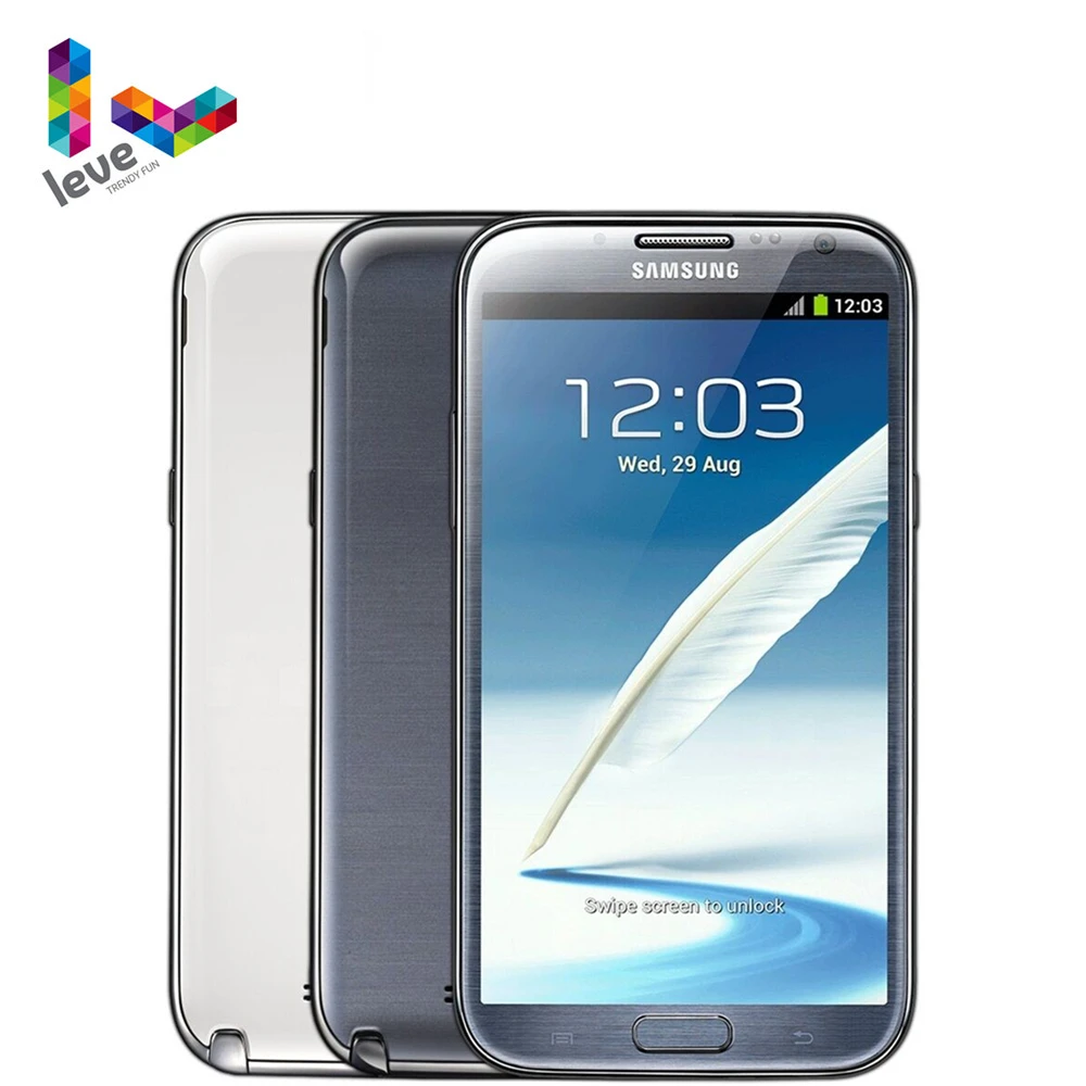 Samsung teléfono inteligente Galaxy Note II N7100, móvil libre, 2GB de RAM, 16GB de ROM, cuatro núcleos, pantalla de 5,5 pulgadas, cámara de 8MP, 3G WCDMA, Android Original|Teléfonos móviles| AliExpress