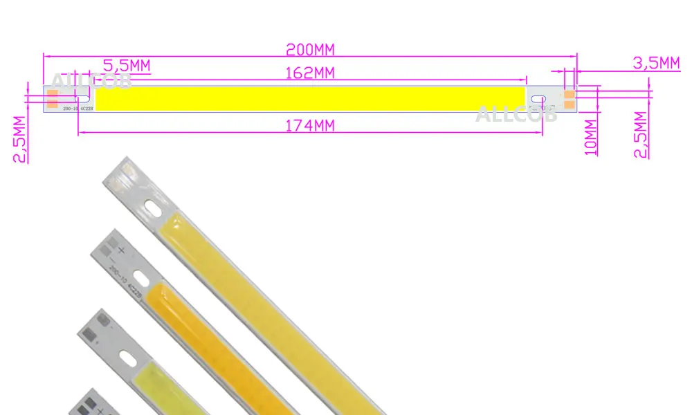 Микс DC 12 В led cob лампа Светодиодная панель круглый cob для DIY авто лампы cob светодиодные полосы чип источник