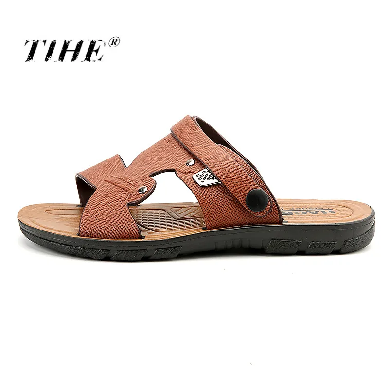 

Men Sandals Summer Genuine Leather Roman Sandals Men Casual Shoes Beach Flip Flops Men Fashion Outdoor Slippers Shoes Sneakers