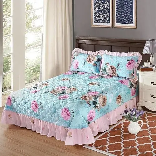 bedspread 12 Bedspread King Queen size Cotton Bed cover set Bed spread set Mattress cover Blanket Pillowcase couvre lit colcha de cama 40 - Цвет: bedspread 12