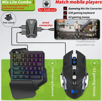 

Game Converter Bluetooth 5.0 Mobile Controller Gaming Keyboard Mouse Converter PUBG Controller for Android and iOS