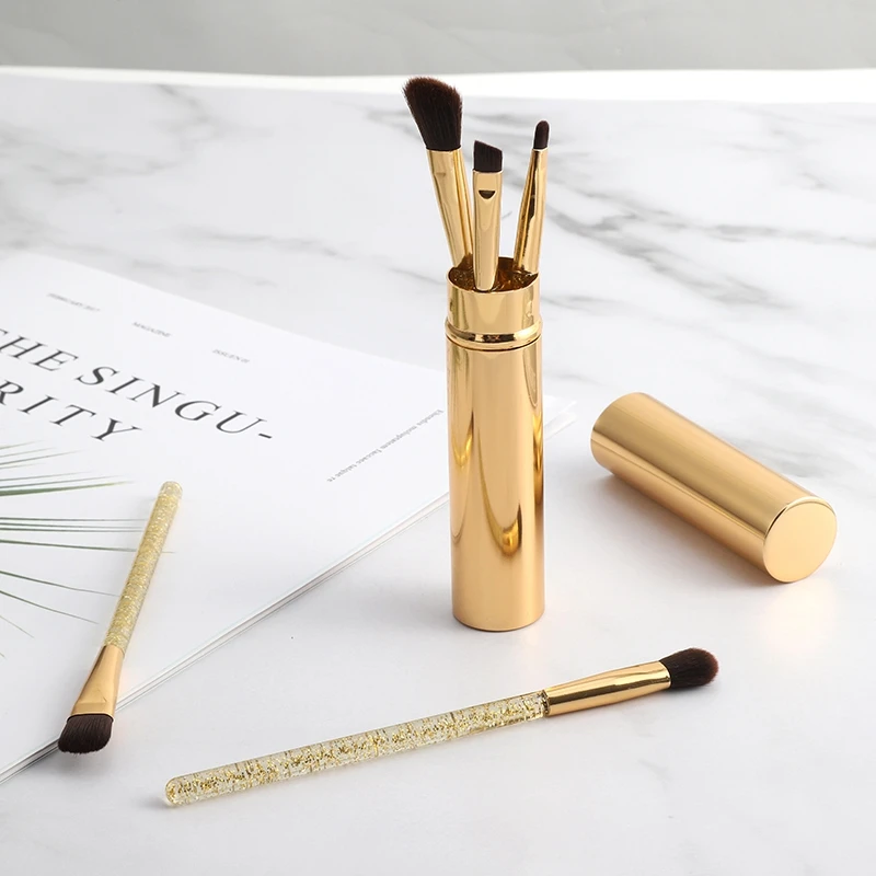 

5pcs Eye Makeup Set Eyeshadow Eyebrow Brush Flat Head Brush Angled Brush Foundation Brush Cosmetic Brush Kit