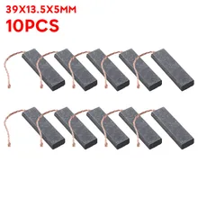 

10pcs Motor Carbon Brush Set 39x13.5x5Mm For Siemens Washing Machine Electric Drill Angle Grinder Power Tool Replacement Part