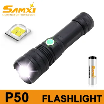 

High Power Rechargeable LED Flashlight Tactical Torch Self Defense Shocker Lantern Bike Lamp 5 Lighting Modes Flash Light